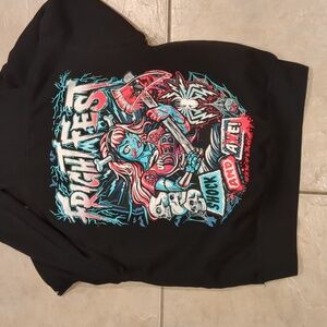 Fright Fest Six Flags Black Hoodie Size Small